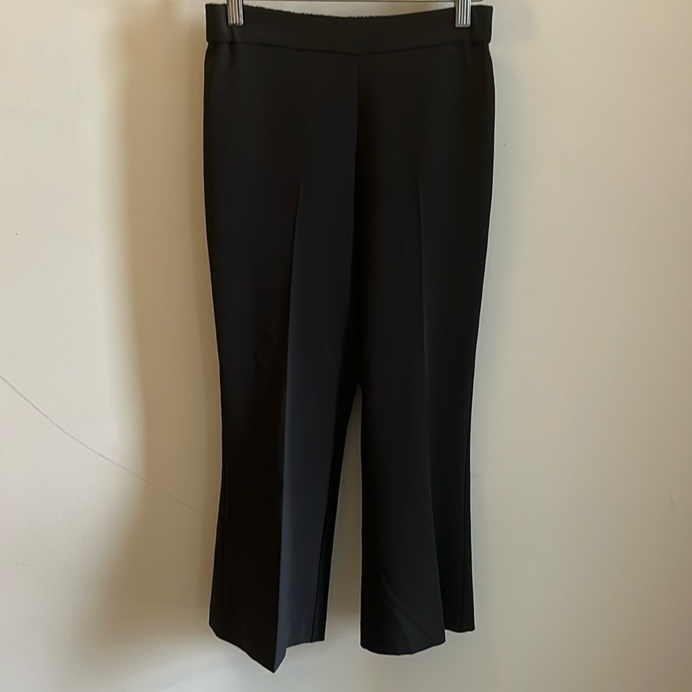 Estelle & Finn Black Cropped Pants Pull-On Style Size 4 Elastic Waist